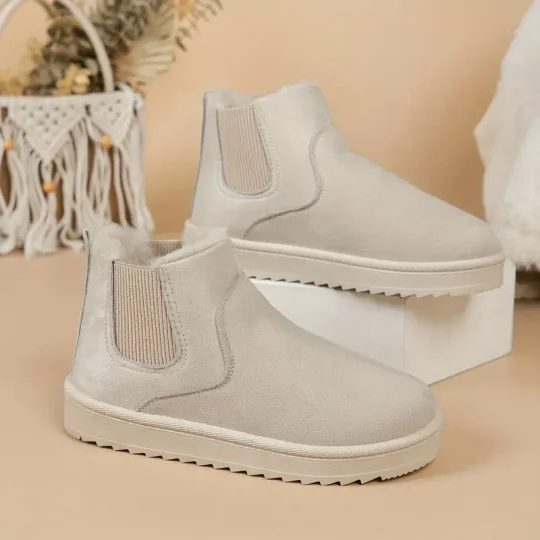 Elegante korte laarzen met platte zool voor dames