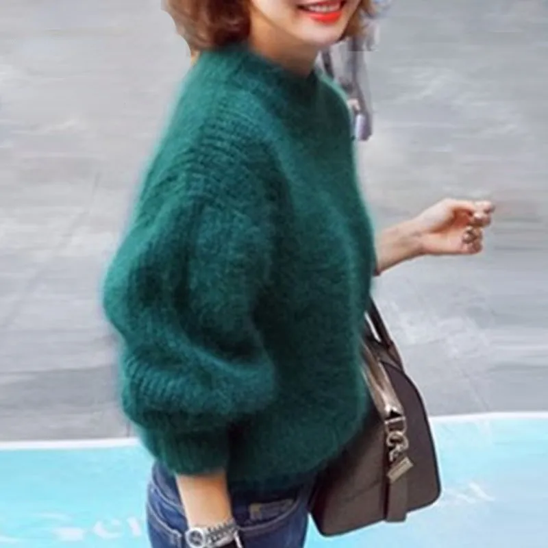 Ruime Trui met Effen Kleur en Vintage Look