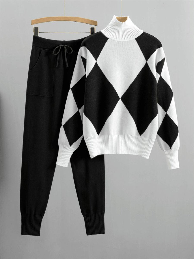 Stijlvolle dames set met trui en broek voor het winterseizoen