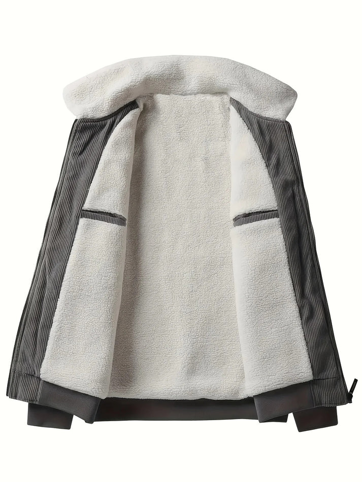Stijlvolle Retro Heren Winterjas met Lange Mouwen