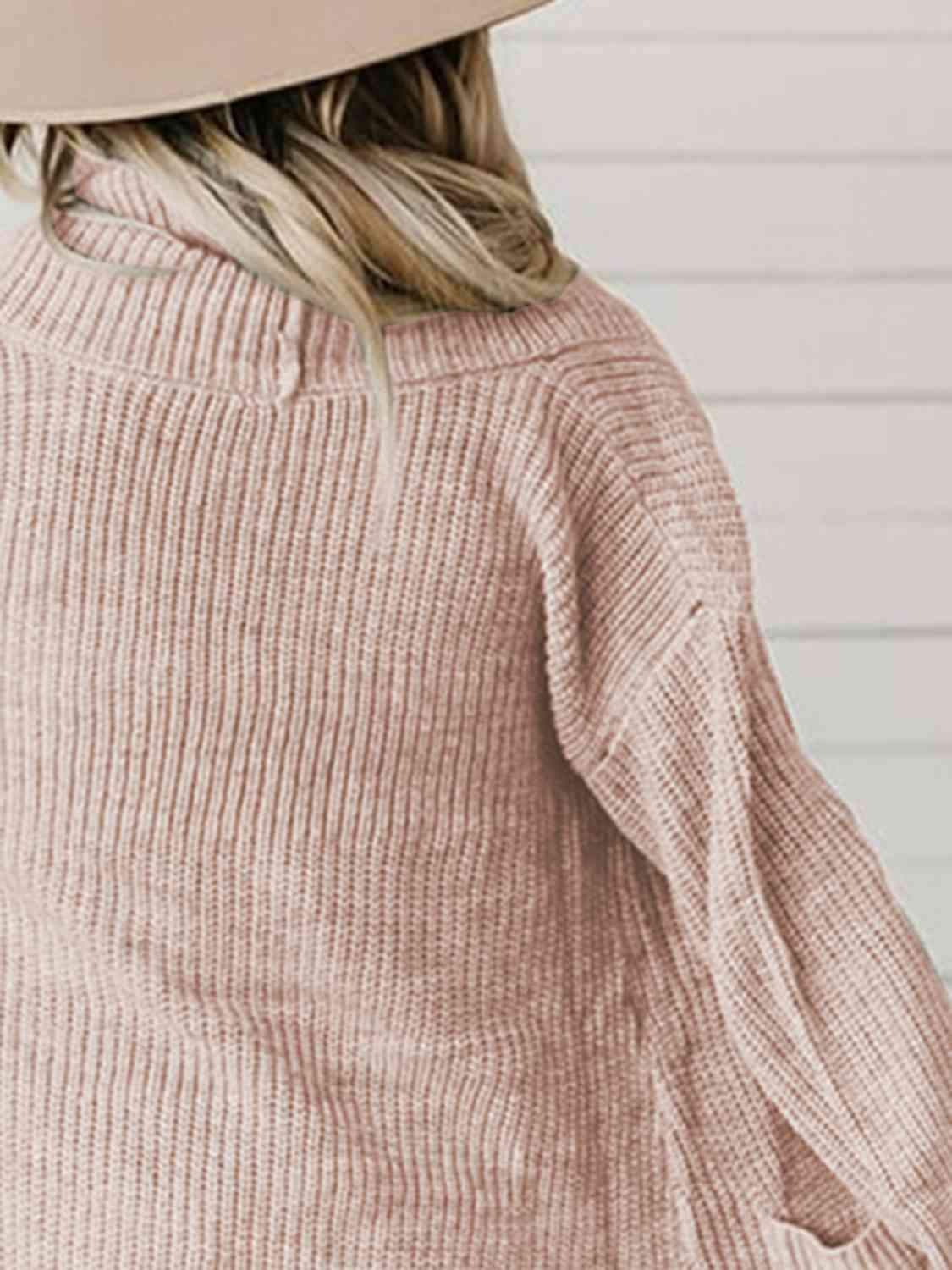 Open Voorzijde Cardigan met Hoge-Lage Zoom en Zakken voor Dames