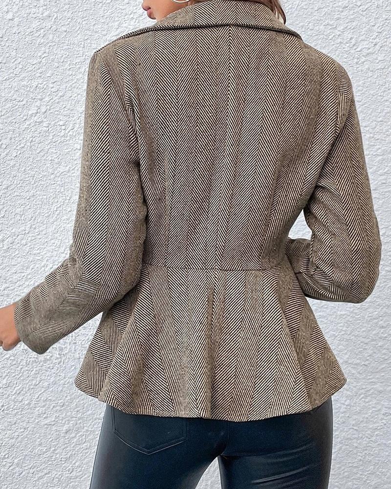 Slim Fit Blazer met Knopen en Ruches Zoom voor Dames