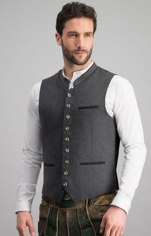 Traditionele herenvest met elegante afwerking voor formele en feestelijke gelegenheden