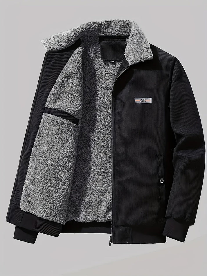 Stijlvolle Retro Heren Winterjas met Lange Mouwen