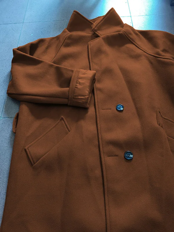 Moderne Urban Losvallende Jas met Ceintuur in Effen Kleur