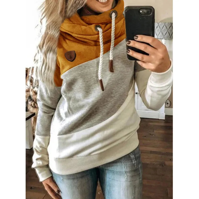 Comfortabele hoodie met capuchon en lange mouwen
