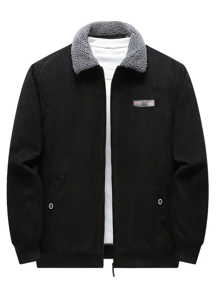 Stijlvolle Retro Heren Winterjas met Lange Mouwen