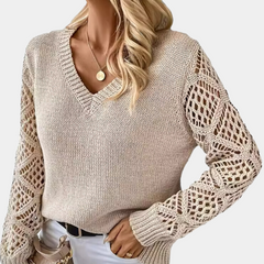 Trendy en comfortabele damestrui met V-hals