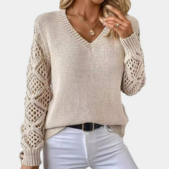Trendy en comfortabele damestrui met V-hals