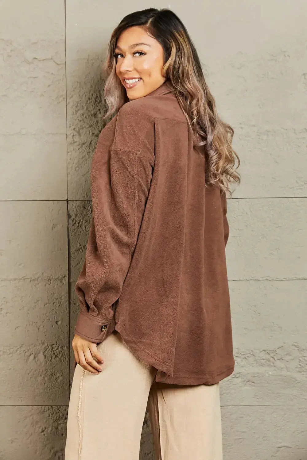 Comfortabele Dames Shacket met Knoopsluiting