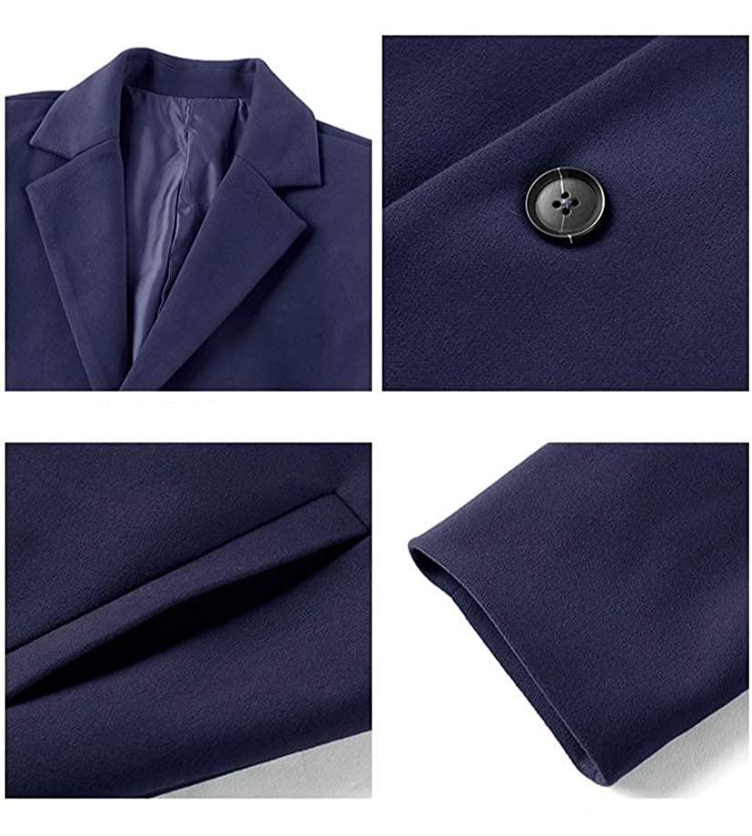 Elegante lange trenchcoat voor heren voor koud weer