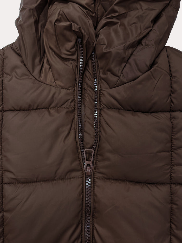 Lange dames winterjas met praktische capuchon
