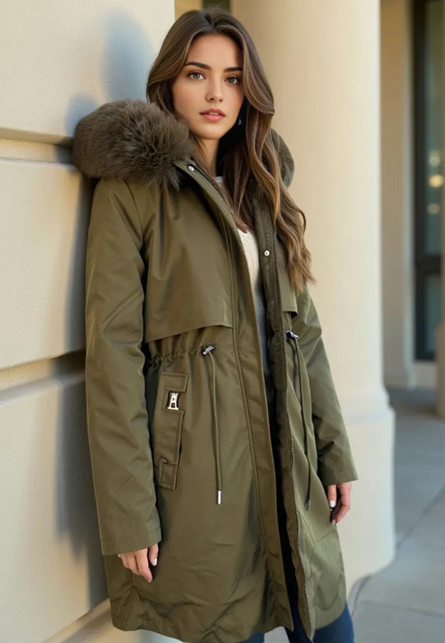 Trendy Damesparka met Stijlvol Ontwerp voor de Winter