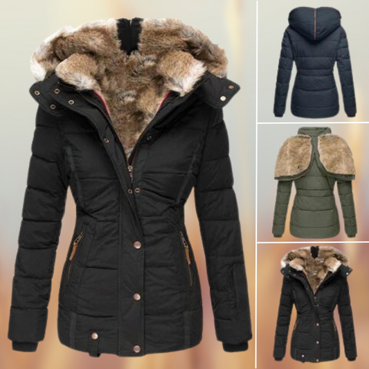 Stijlvolle Dames Winterjas met Elegante Capuchon