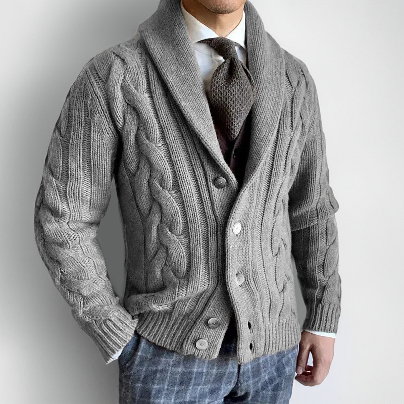 Elegante cardigan met een expressieve V-hals en een kwaliteitssluiting