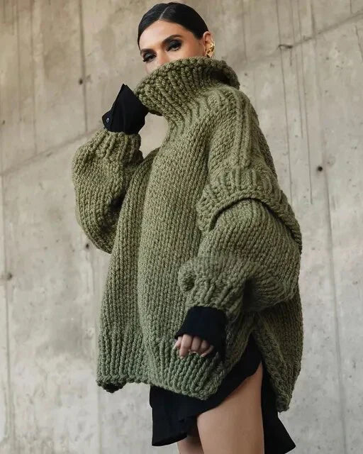 Warme, Super Dikke Oversized Damestrui – Comfortabel en Stijlvol