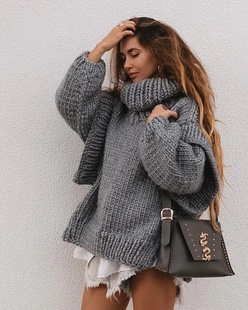 Warme, Super Dikke Oversized Damestrui – Comfortabel en Stijlvol