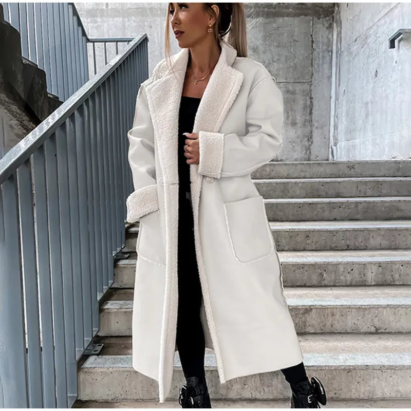 Elegante jas met ingekeepte kraag