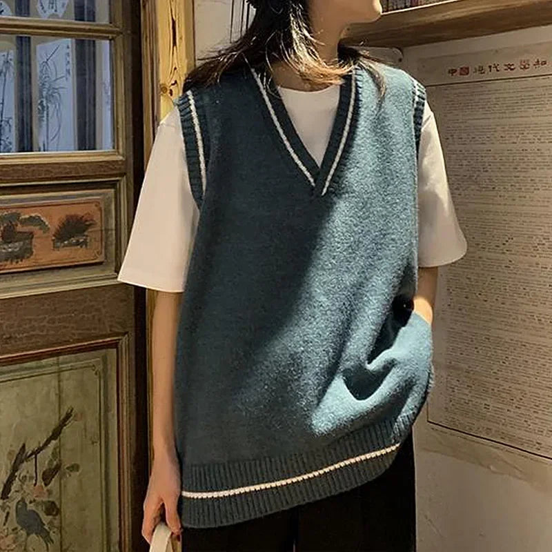 Trendy en moderne oversized mouwloze damesvest