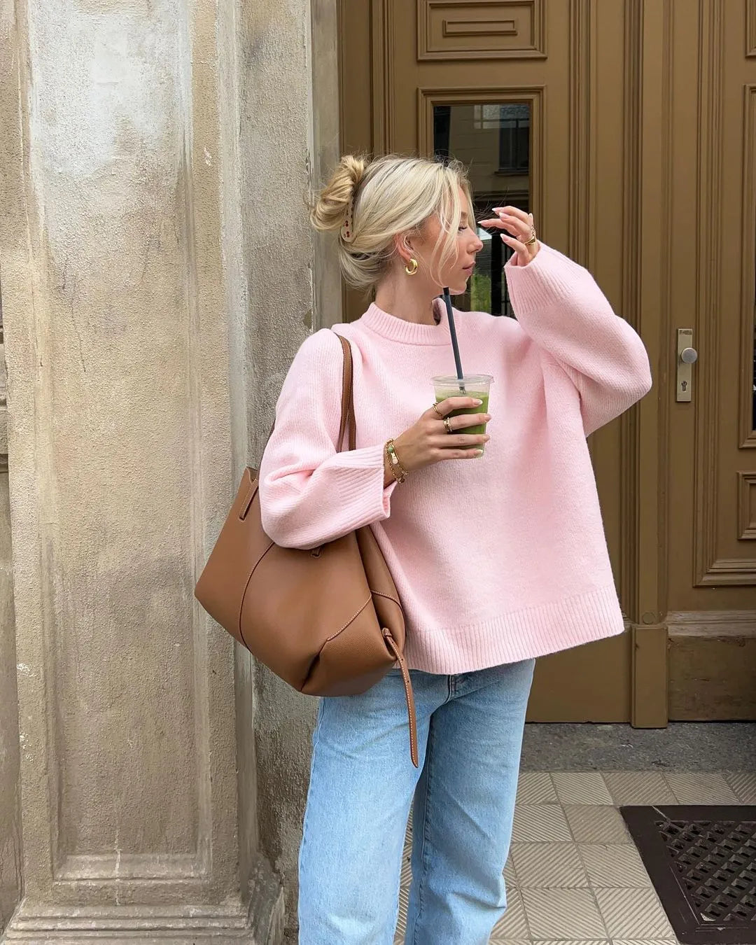 vrijetijds O-hals Elegante Losse Trui - Comfortabel en Stijlvol