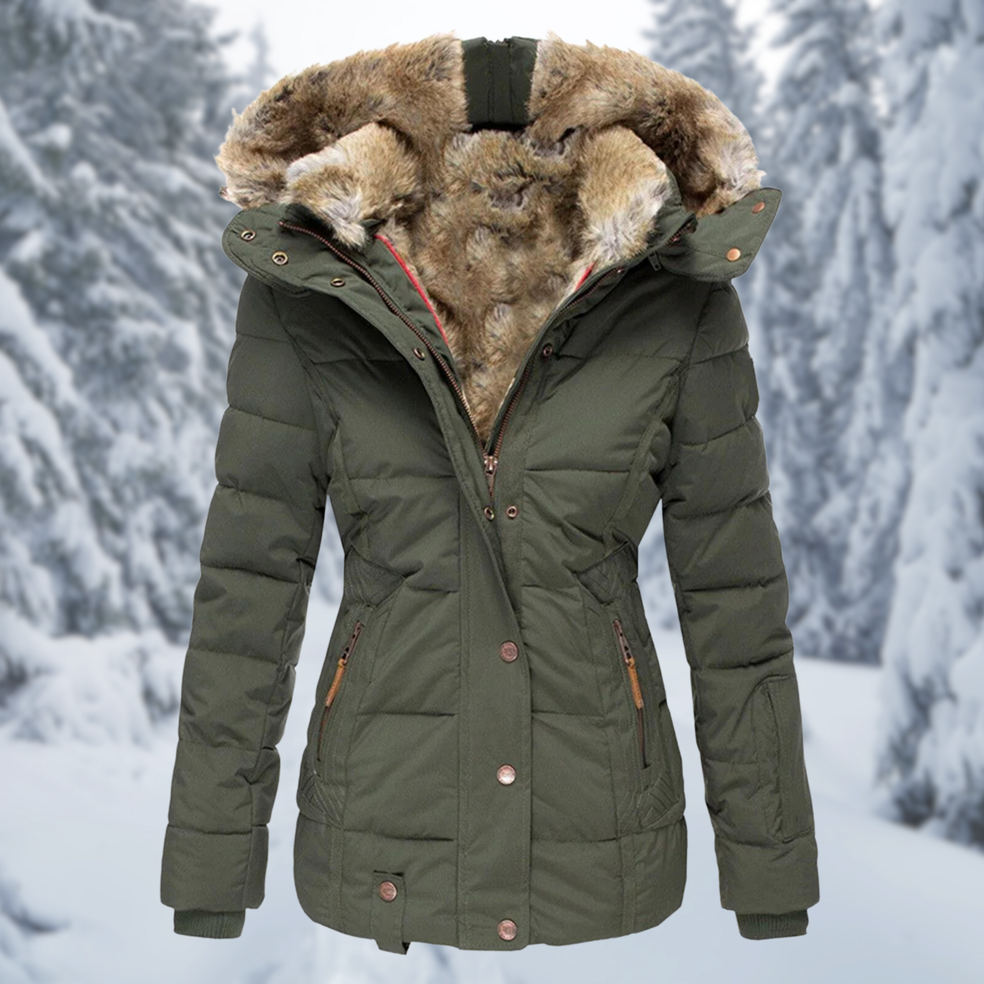 Stijlvolle Dames Winterjas met Elegante Capuchon