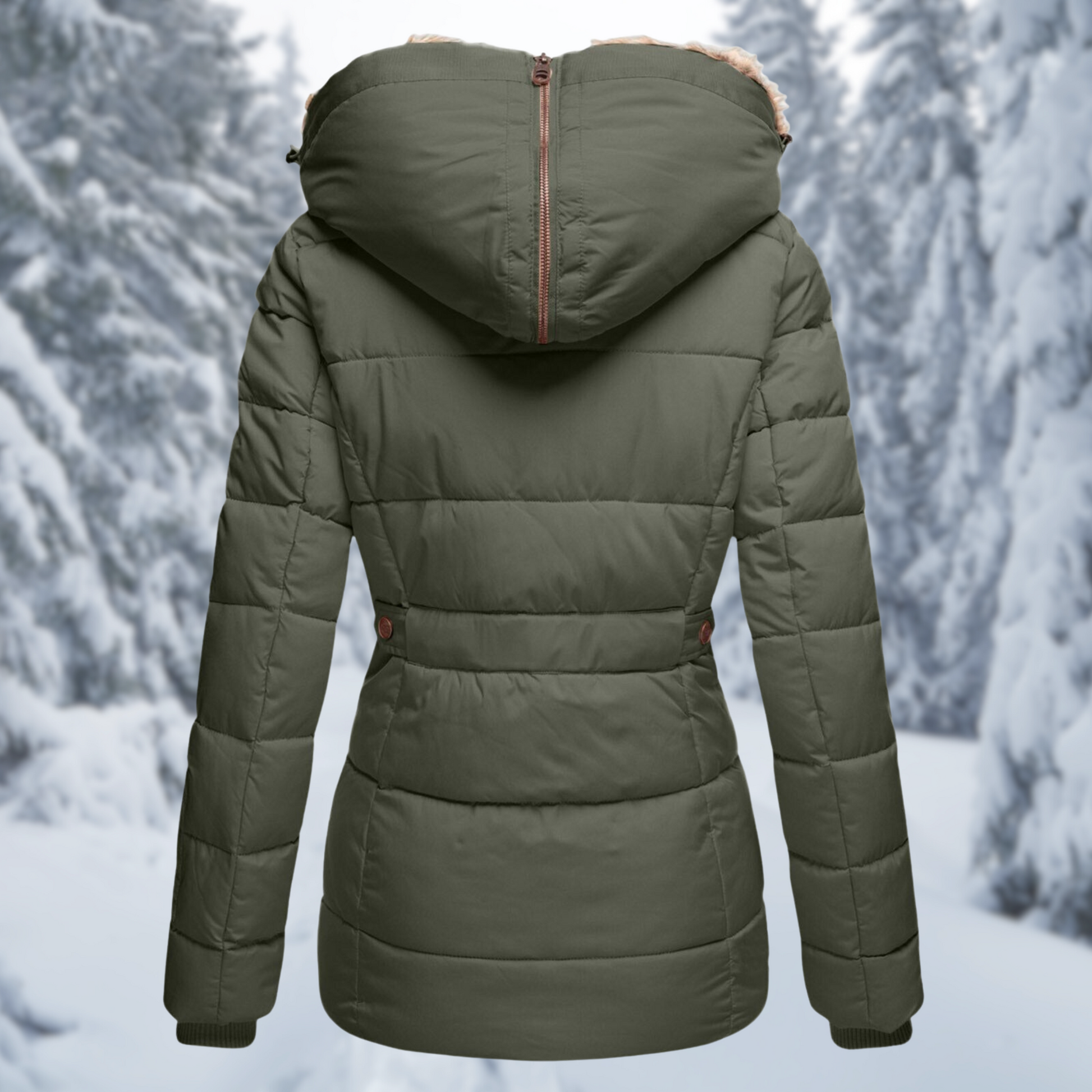 Stijlvolle Dames Winterjas met Elegante Capuchon