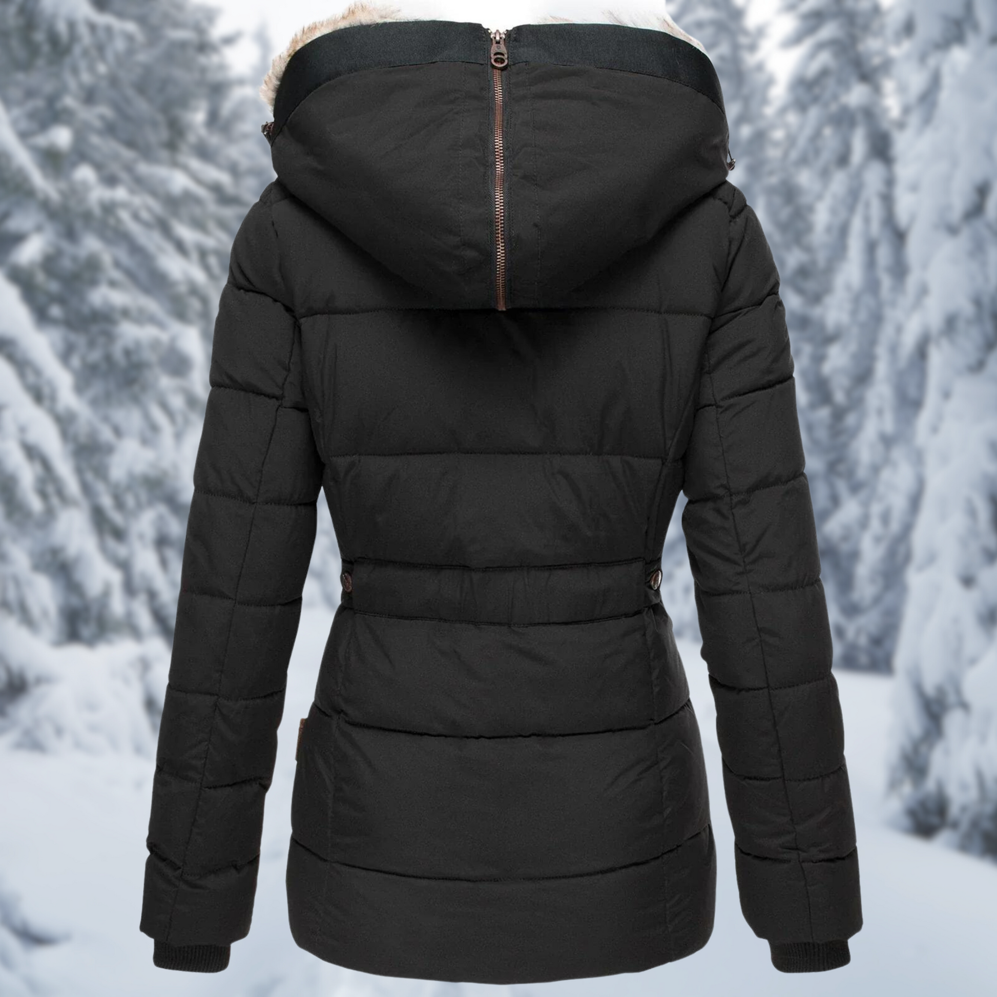 Stijlvolle Dames Winterjas met Elegante Capuchon