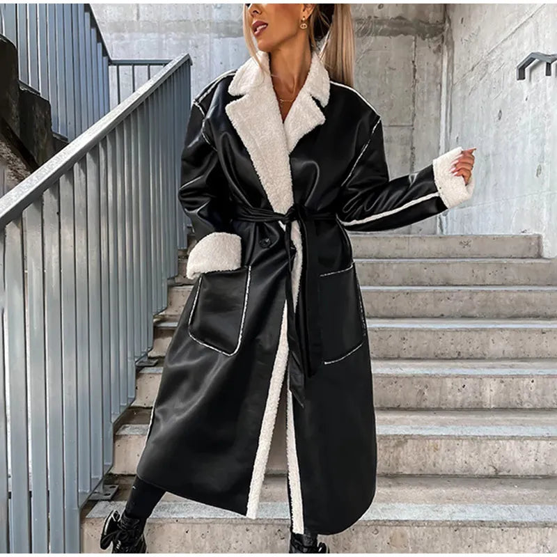 Elegante jas met ingekeepte kraag