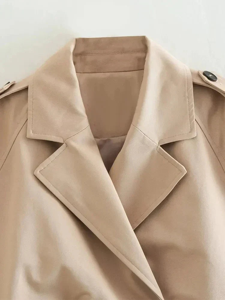 Elegante cropped trenchcoat voor dames voor elke gelegenheid