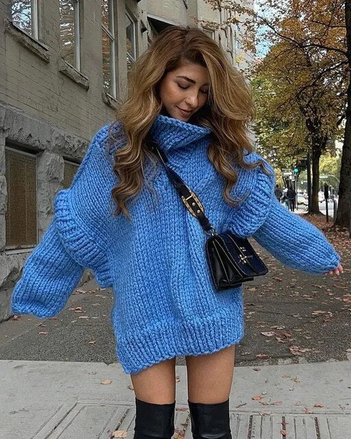 Warme, Super Dikke Oversized Damestrui – Comfortabel en Stijlvol