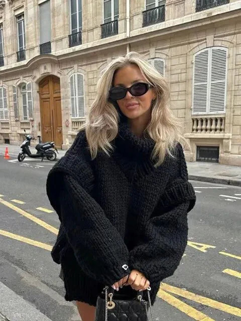 Warme, Super Dikke Oversized Damestrui – Comfortabel en Stijlvol