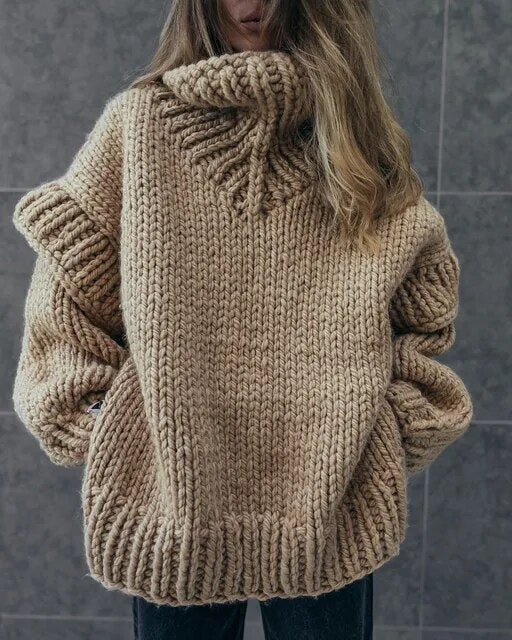 Warme, Super Dikke Oversized Damestrui – Comfortabel en Stijlvol