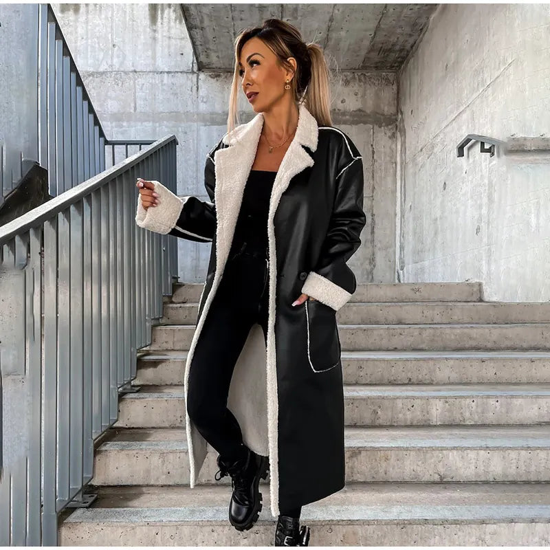 Elegante jas met ingekeepte kraag