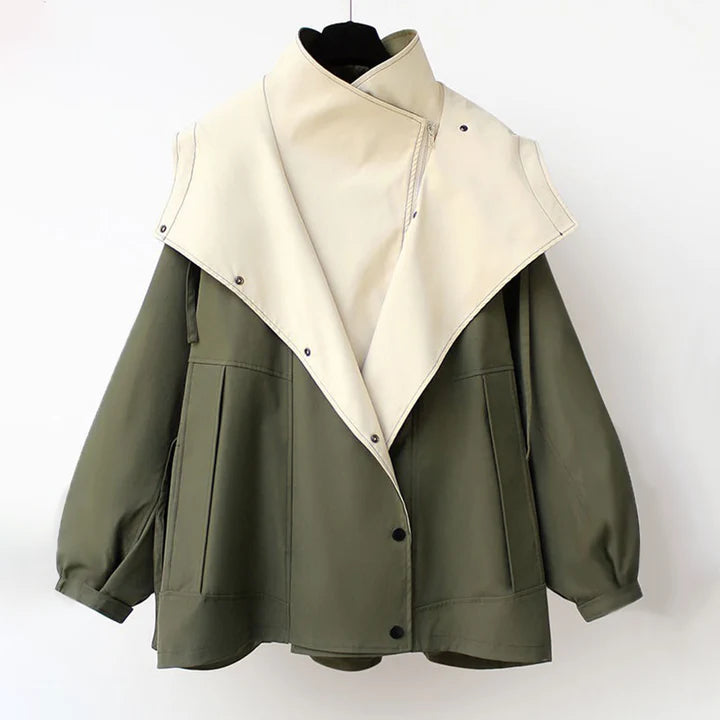 Comfortabele trenchcoat met lange mouwen en modieus ontwerp voor stadswandelingen