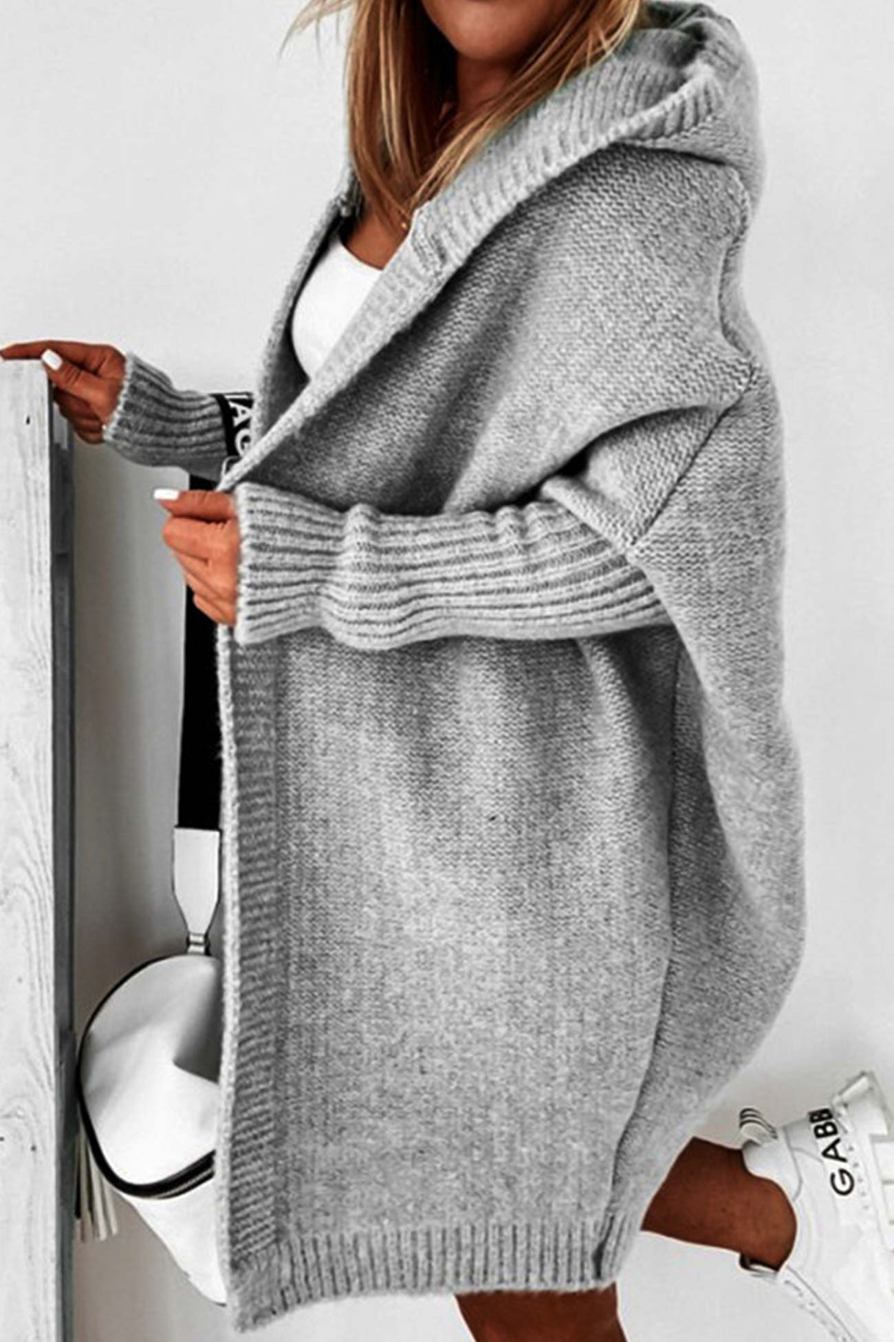 Casual en comfortabele cardigan met open capuchon voor vrouwen met stijl