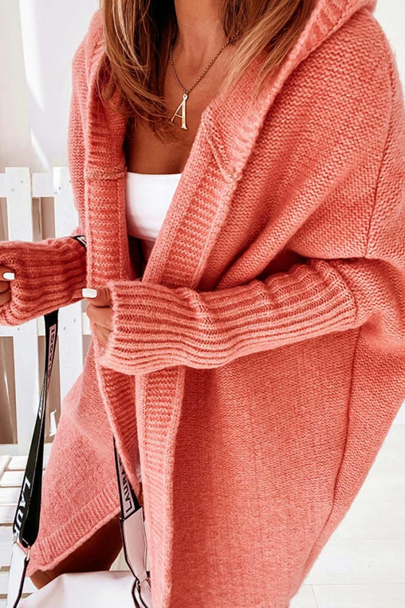Casual en comfortabele cardigan met open capuchon voor vrouwen met stijl