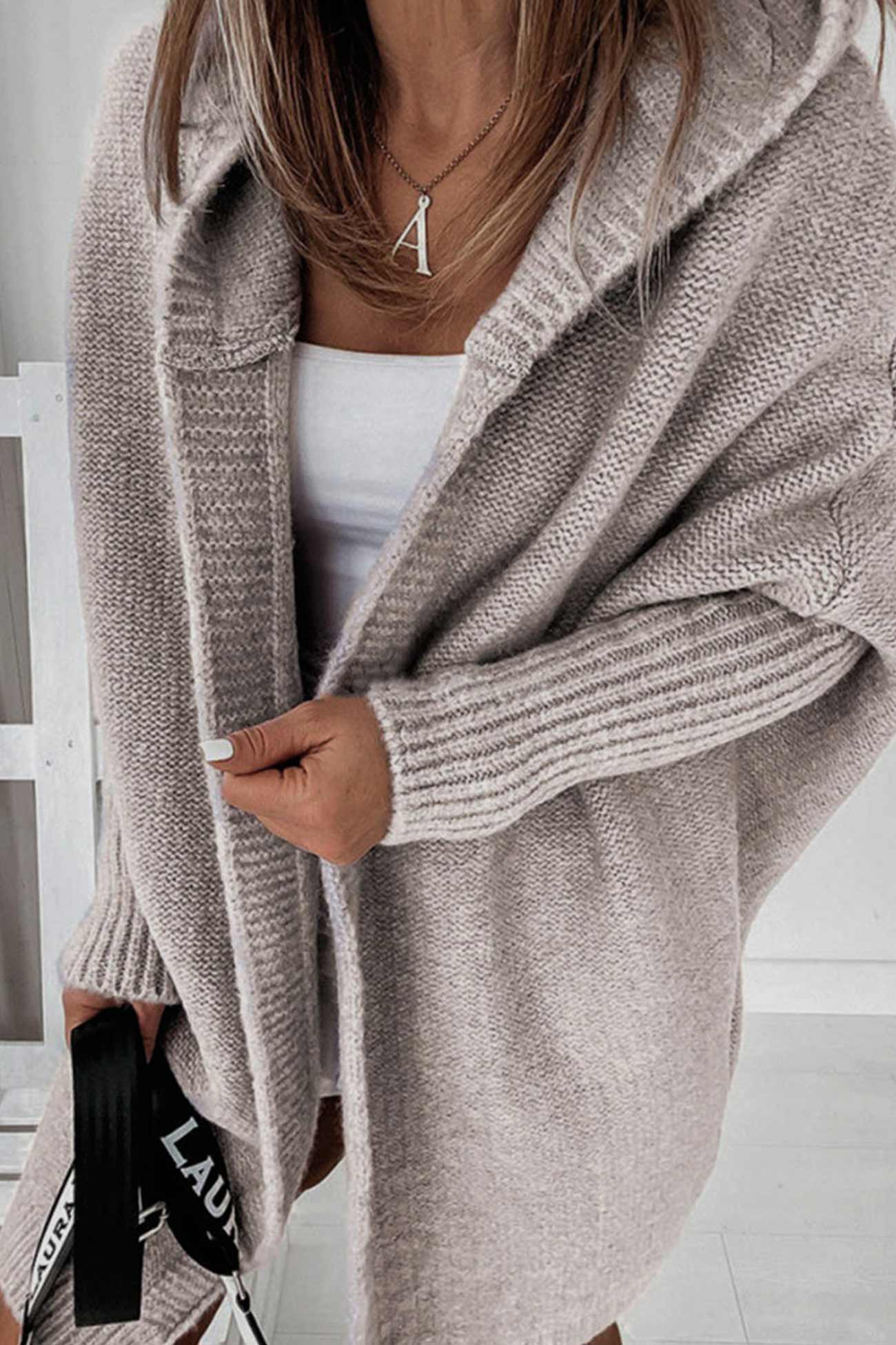 Casual en comfortabele cardigan met open capuchon voor vrouwen met stijl