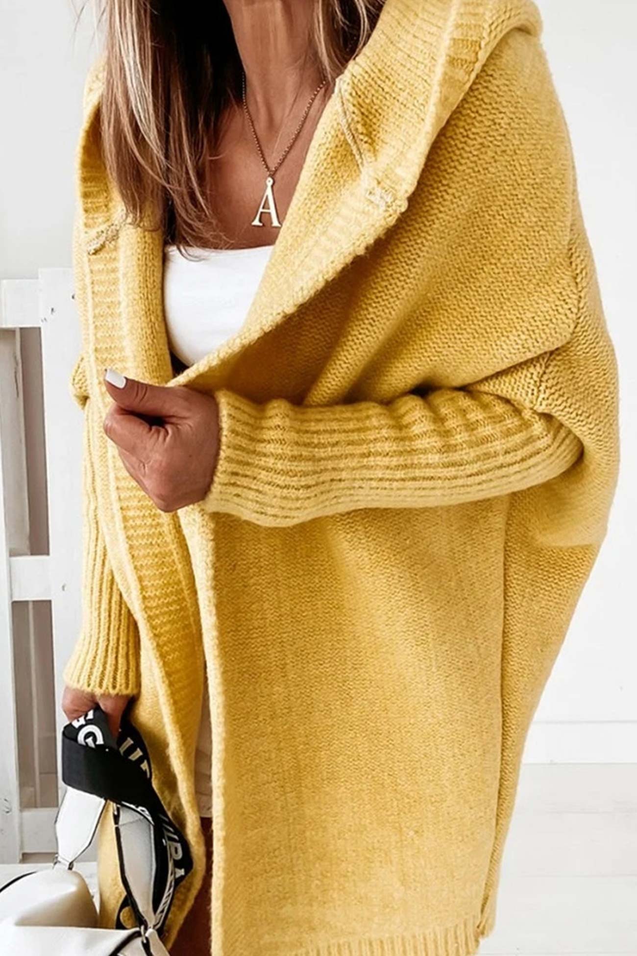 Casual en comfortabele cardigan met open capuchon voor vrouwen met stijl