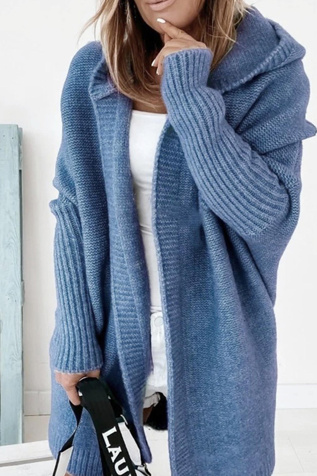 Casual en comfortabele cardigan met open capuchon voor vrouwen met stijl