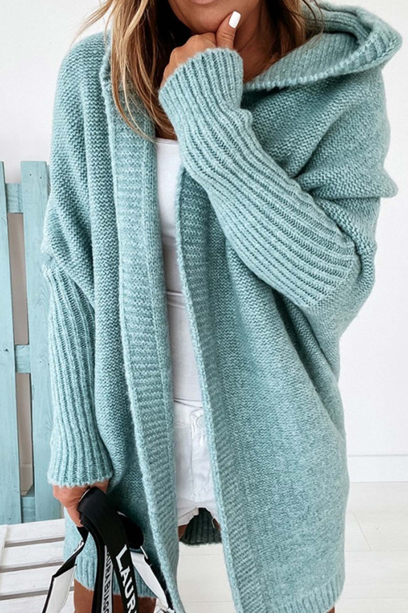 Casual en comfortabele cardigan met open capuchon voor vrouwen met stijl