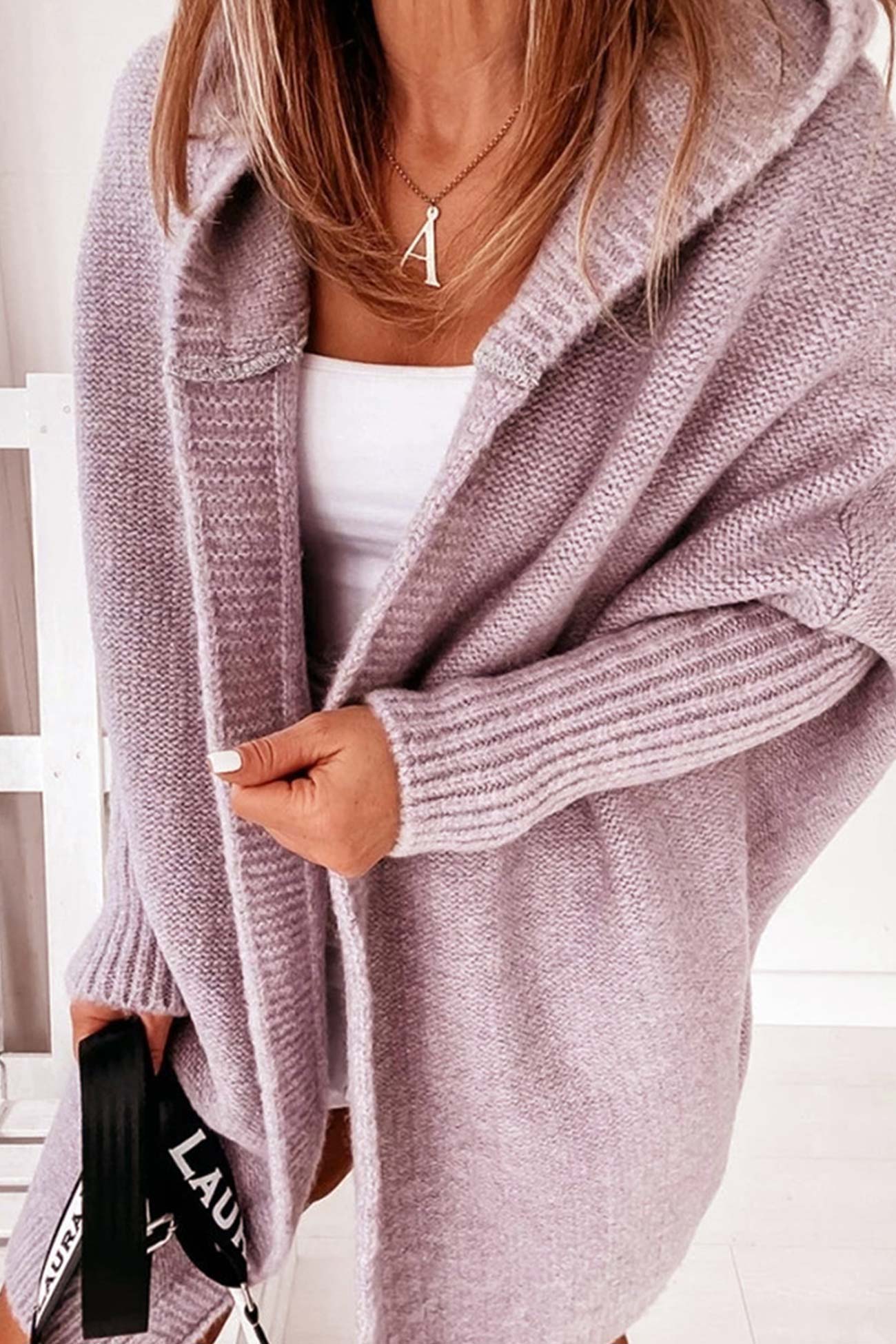 Casual en comfortabele cardigan met open capuchon voor vrouwen met stijl
