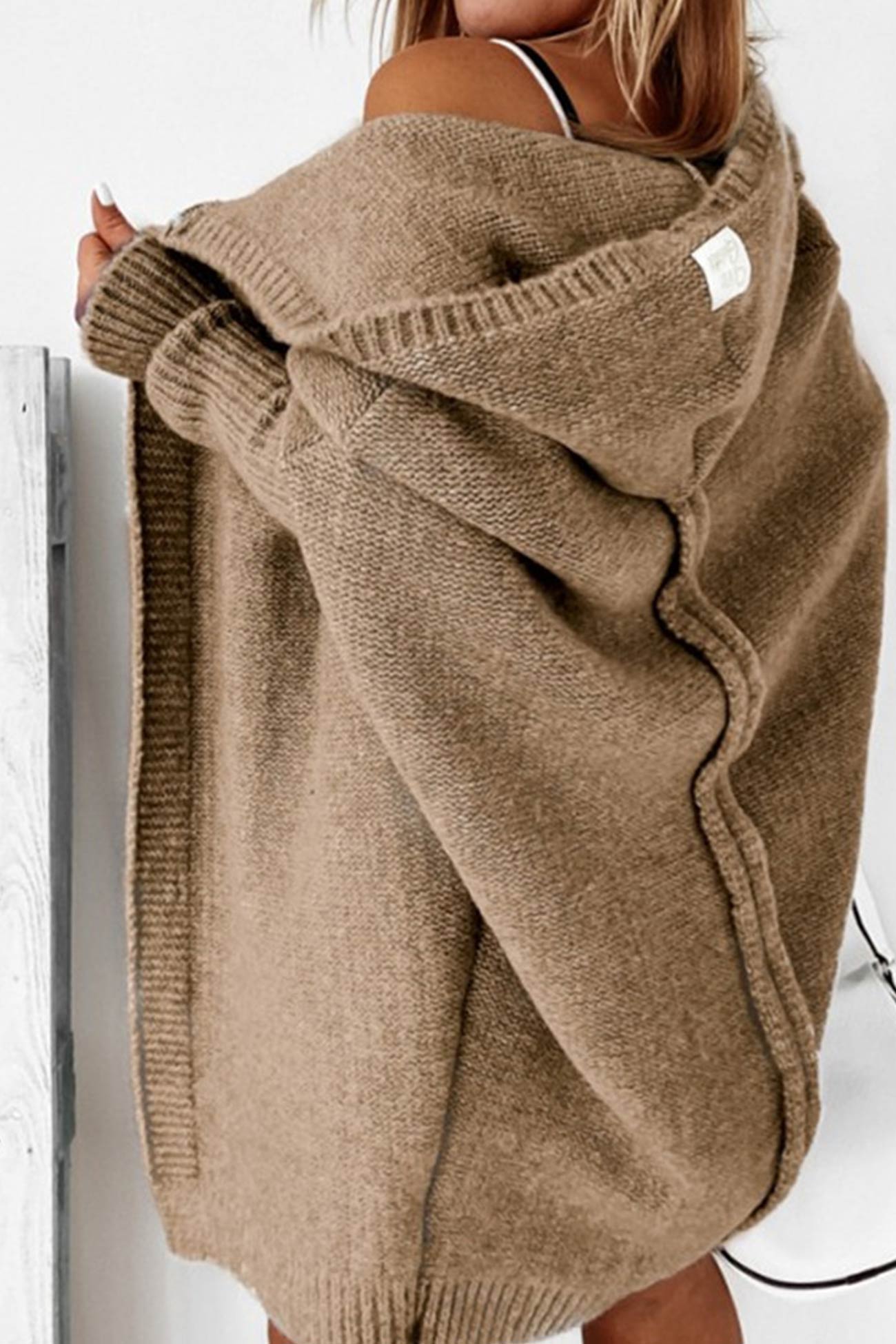 Casual en comfortabele cardigan met open capuchon voor vrouwen met stijl
