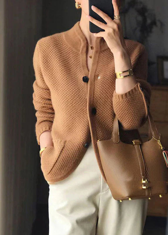 Warme cardigan met zakken en riem