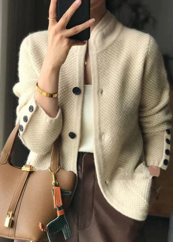 Warme cardigan met zakken en riem