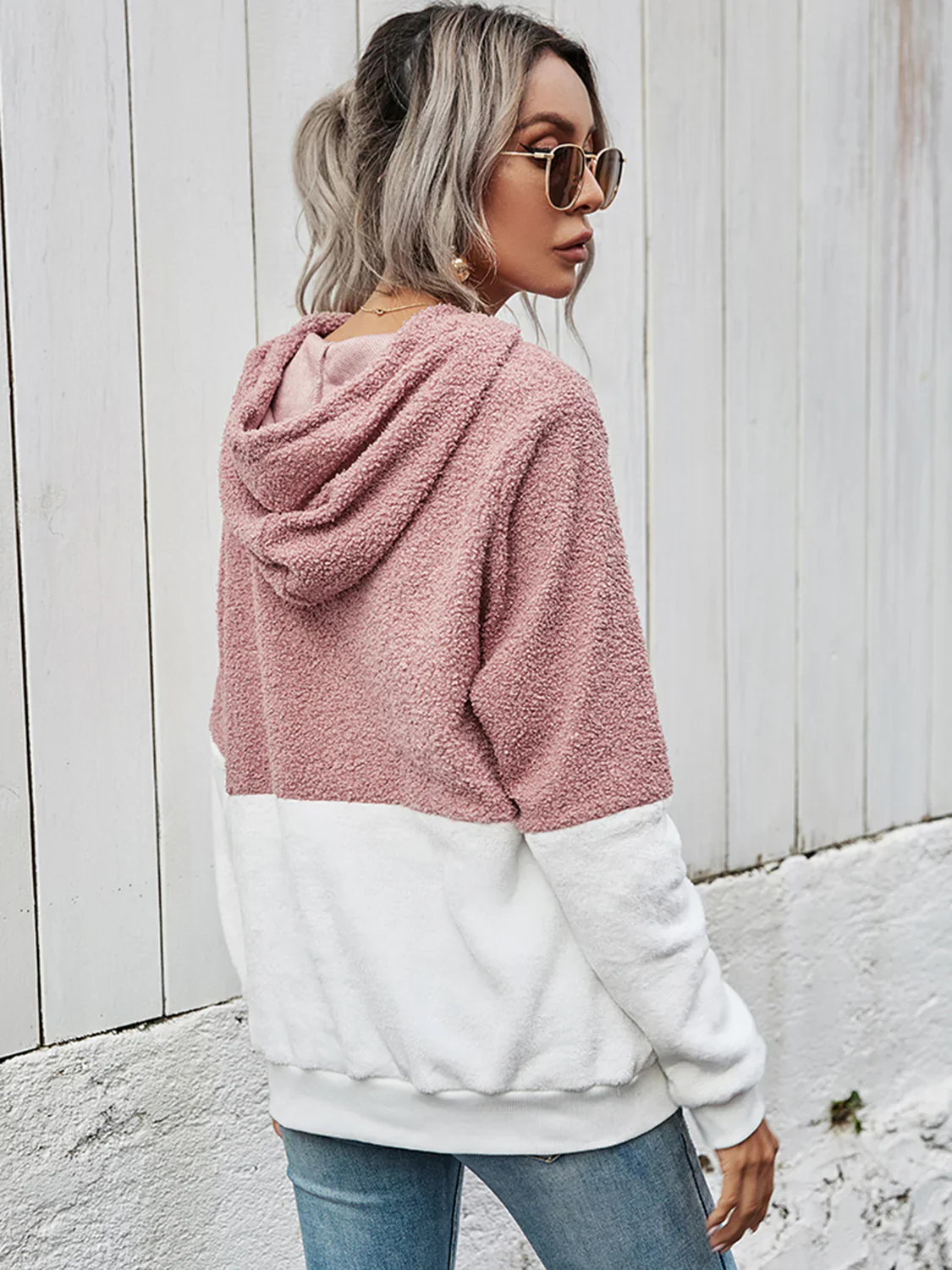 hippe Hoodie met Contrasterende Koord en Lange Mouwen