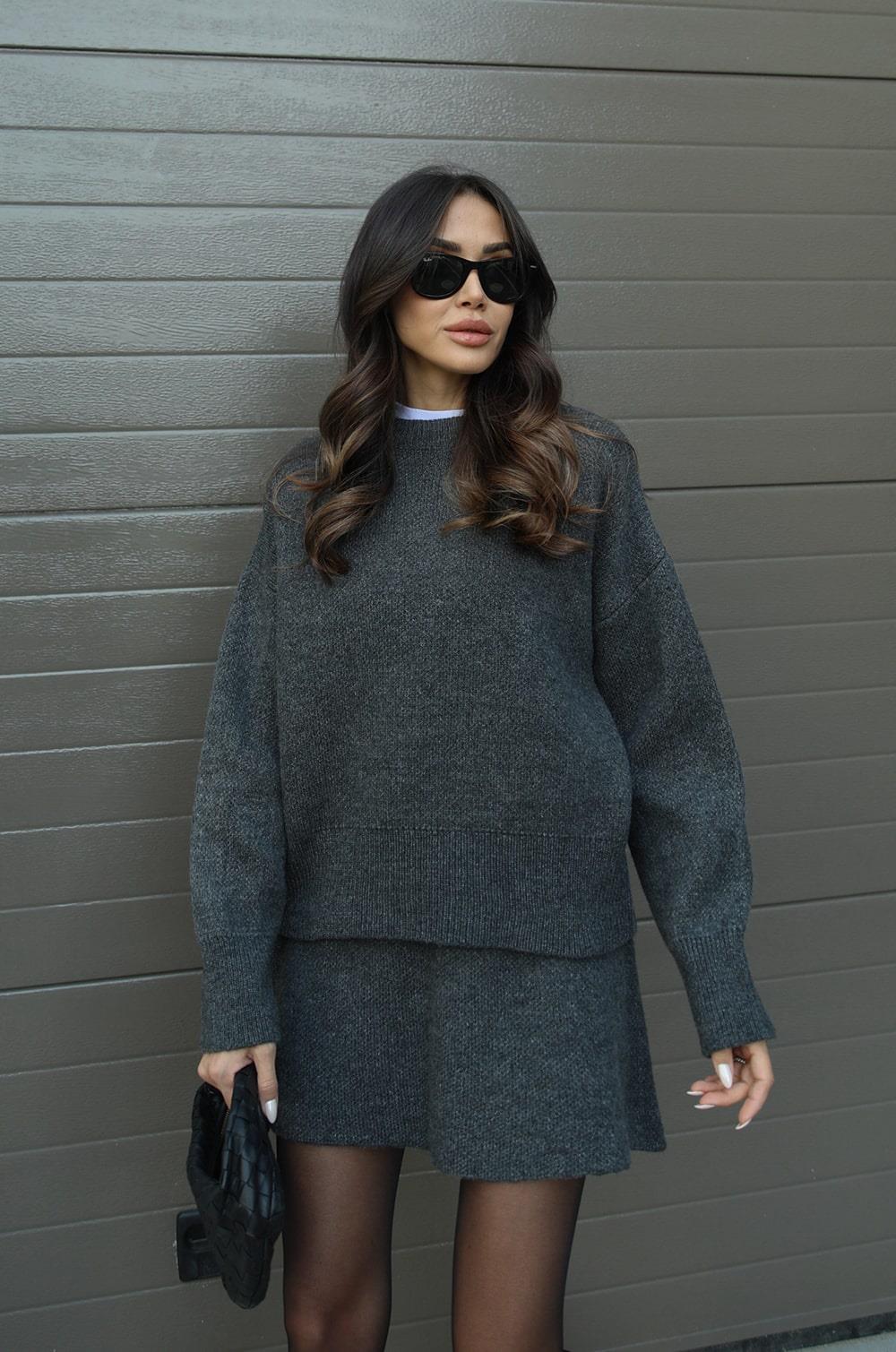Modieuze Tweedelige Rok Set – Top en Rok voor Dames