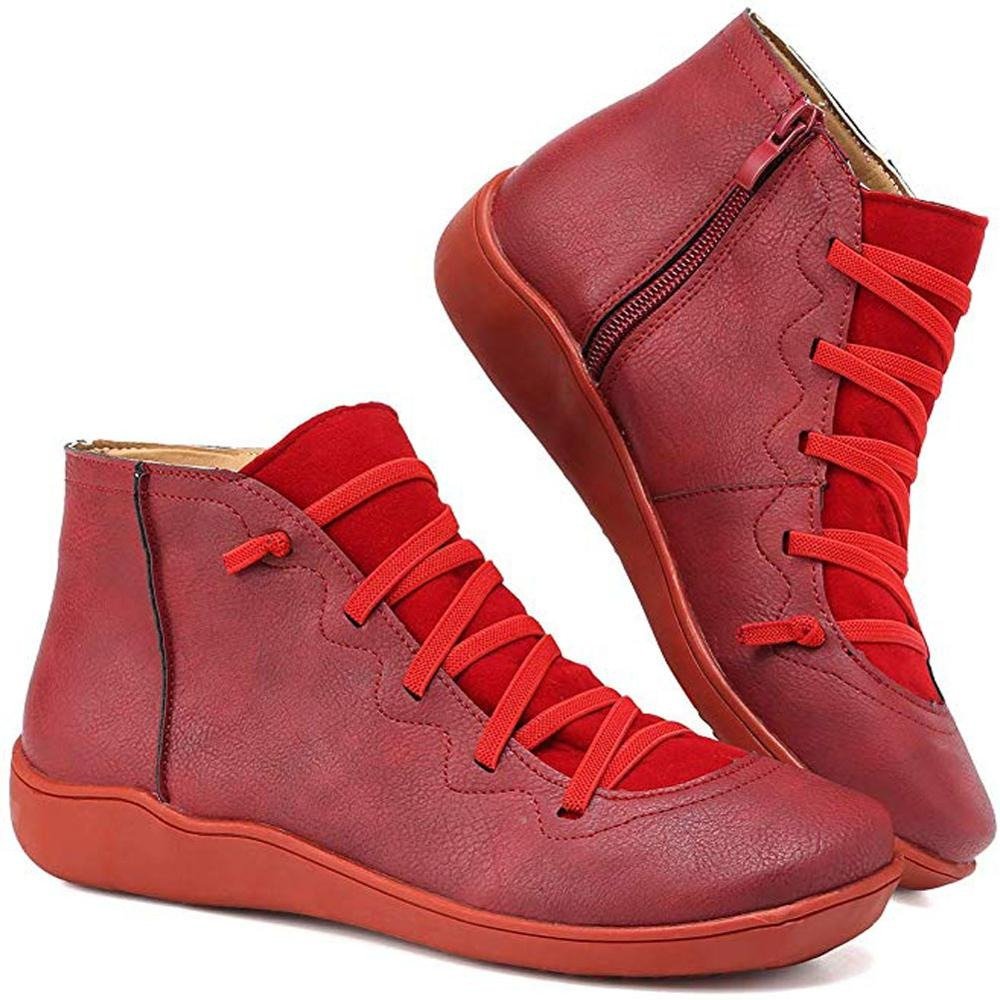Trendy Korte Dameslaarzen met Uniek Vetersysteem – Ideaal voor Casual Looks