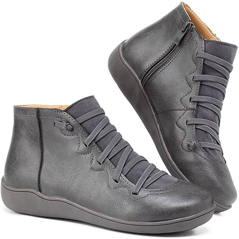 Trendy Korte Dameslaarzen met Uniek Vetersysteem – Ideaal voor Casual Looks