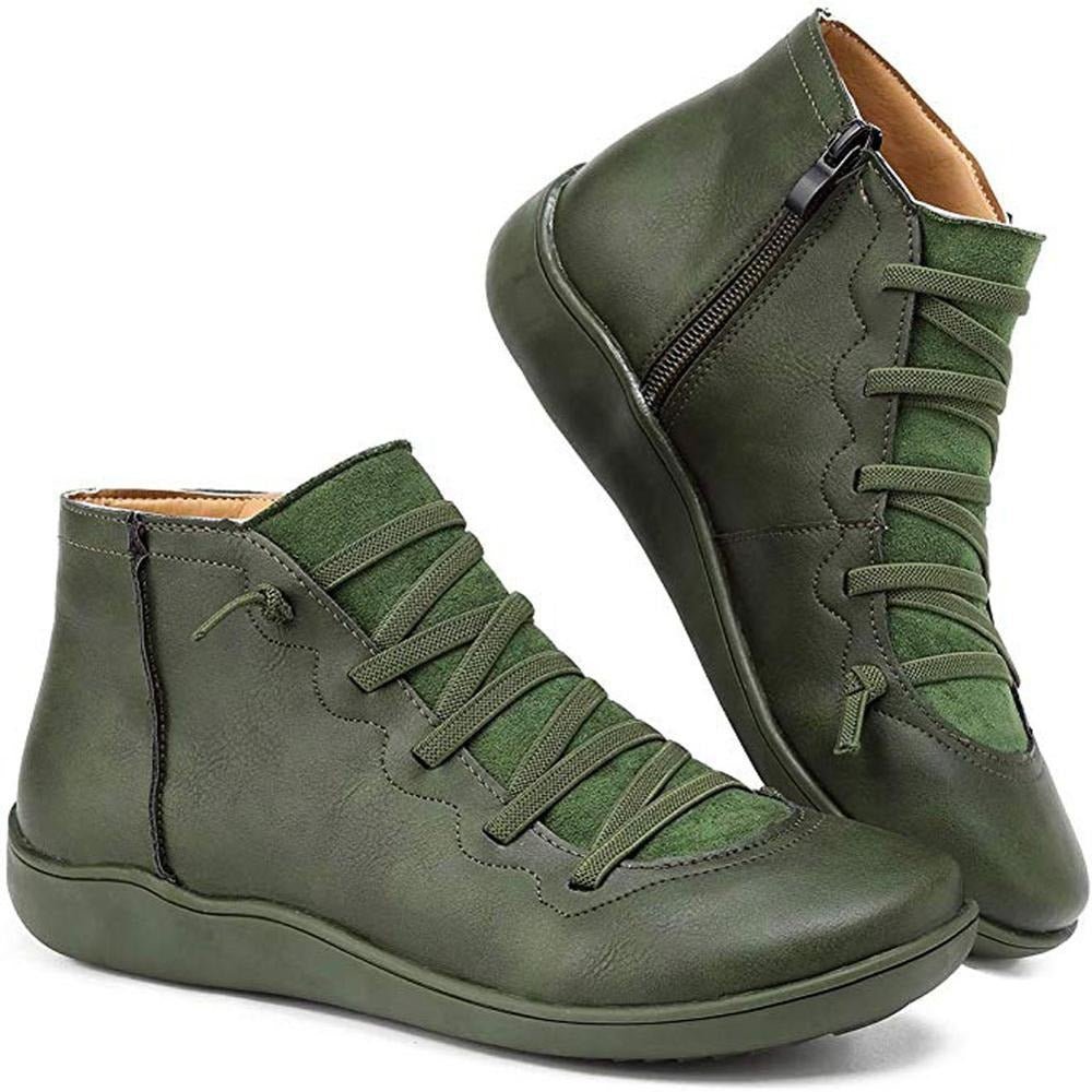 Trendy Korte Dameslaarzen met Uniek Vetersysteem – Ideaal voor Casual Looks
