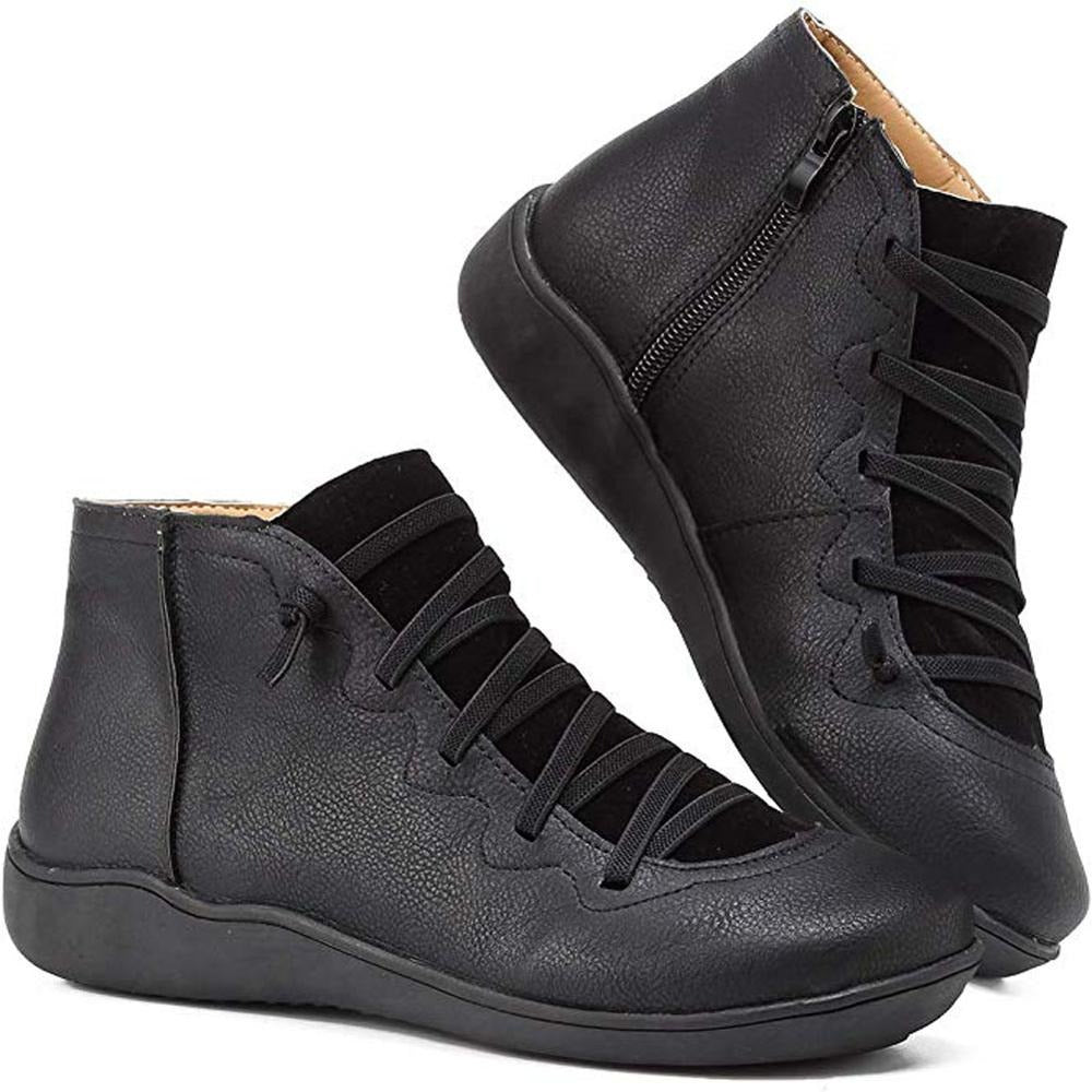 Trendy Korte Dameslaarzen met Uniek Vetersysteem – Ideaal voor Casual Looks